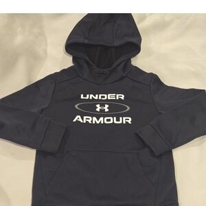Under Armour Navy Hoodie with White Print